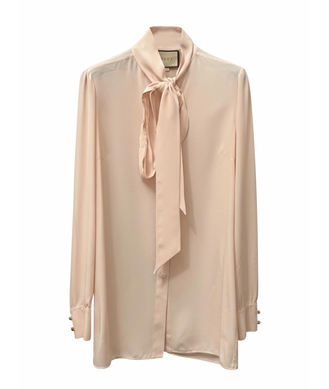 GUCCI Розовая шелковая блузы, фото 1
