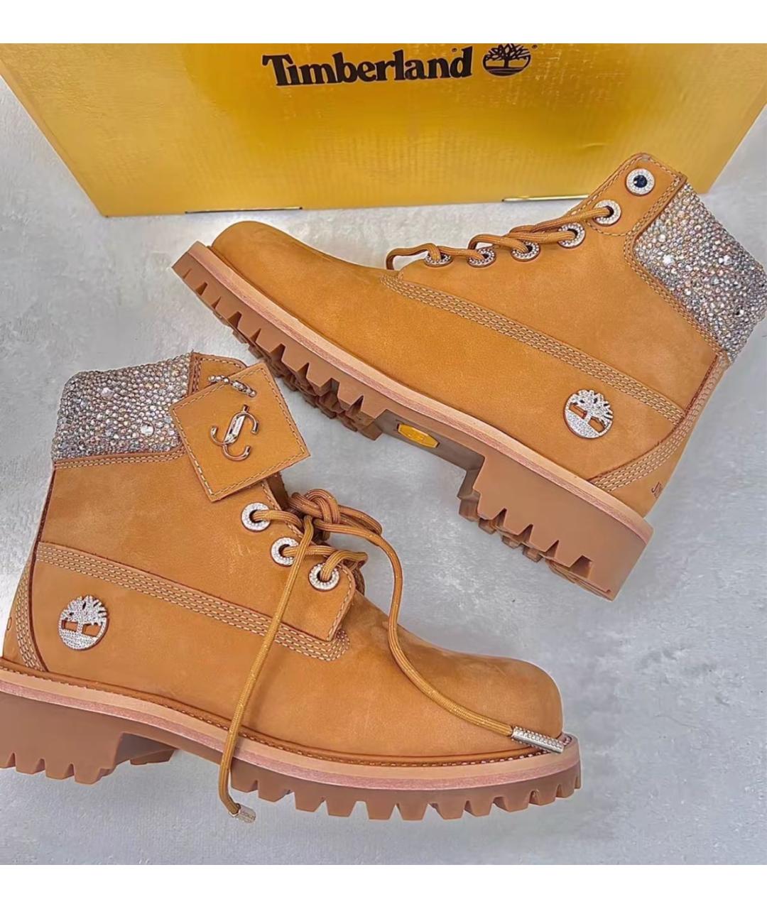 JIMMY CHOO Горчичные нубуковые ботинки, фото 6