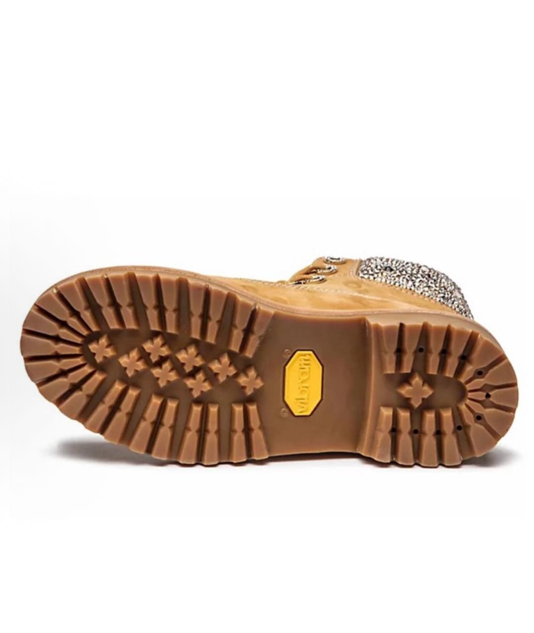 JIMMY CHOO Горчичные нубуковые ботинки, фото 4