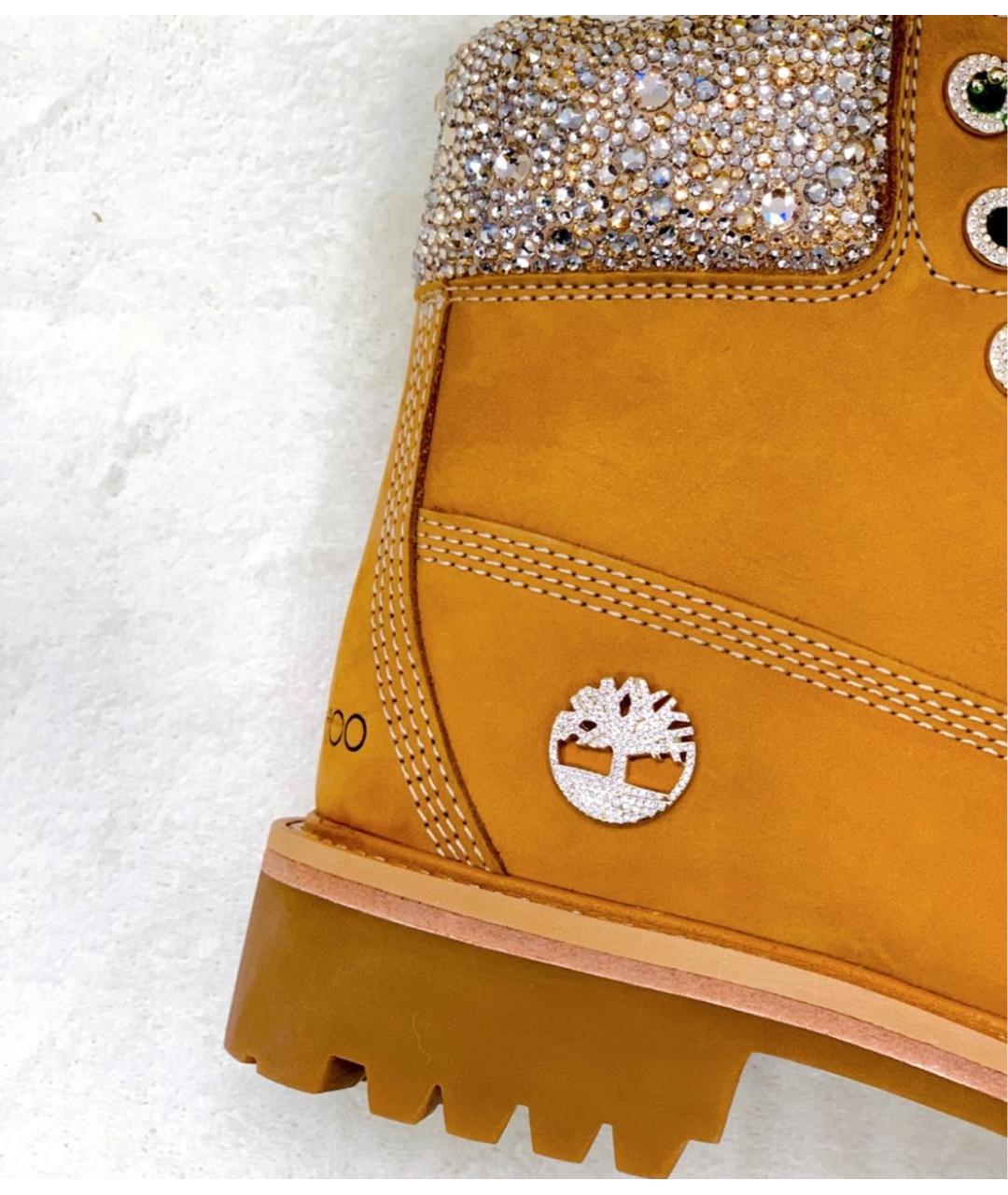 JIMMY CHOO Горчичные нубуковые ботинки, фото 8