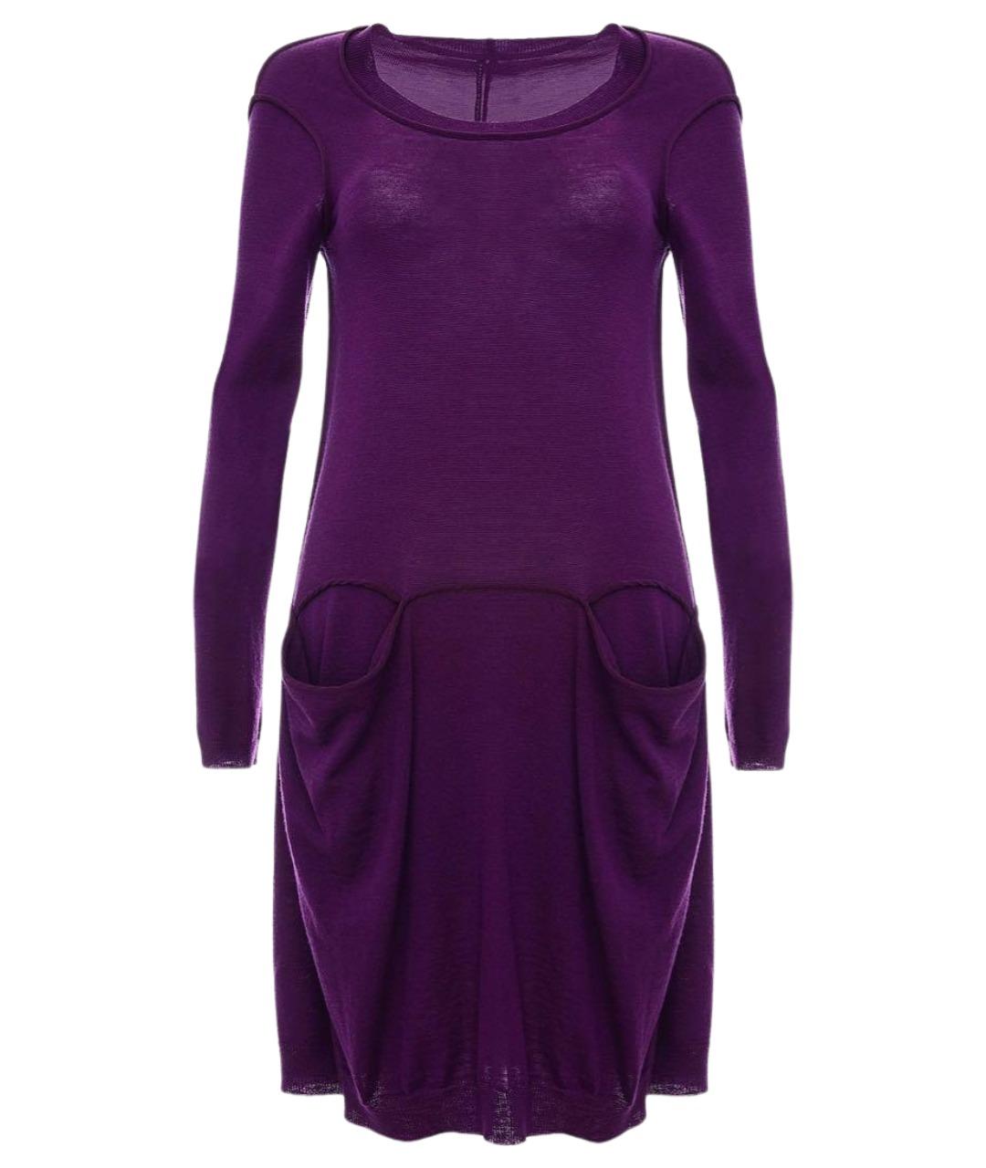 LIVIANA CONTI Фиолетовое шерстяное повседневное платье, фото 1