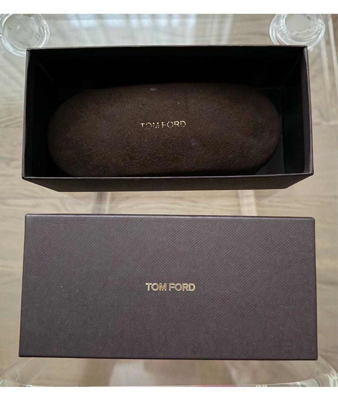 TOM FORD Бежевые пластиковые солнцезащитные очки, фото 8