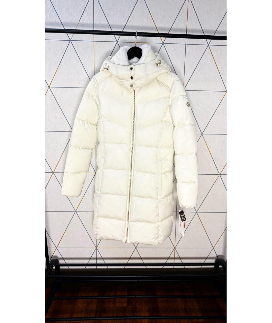 CALVIN KLEIN Белый полиэстеровый пуховик, фото 5