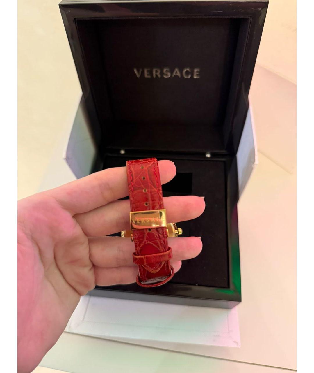 VERSACE Красные часы, фото 6
