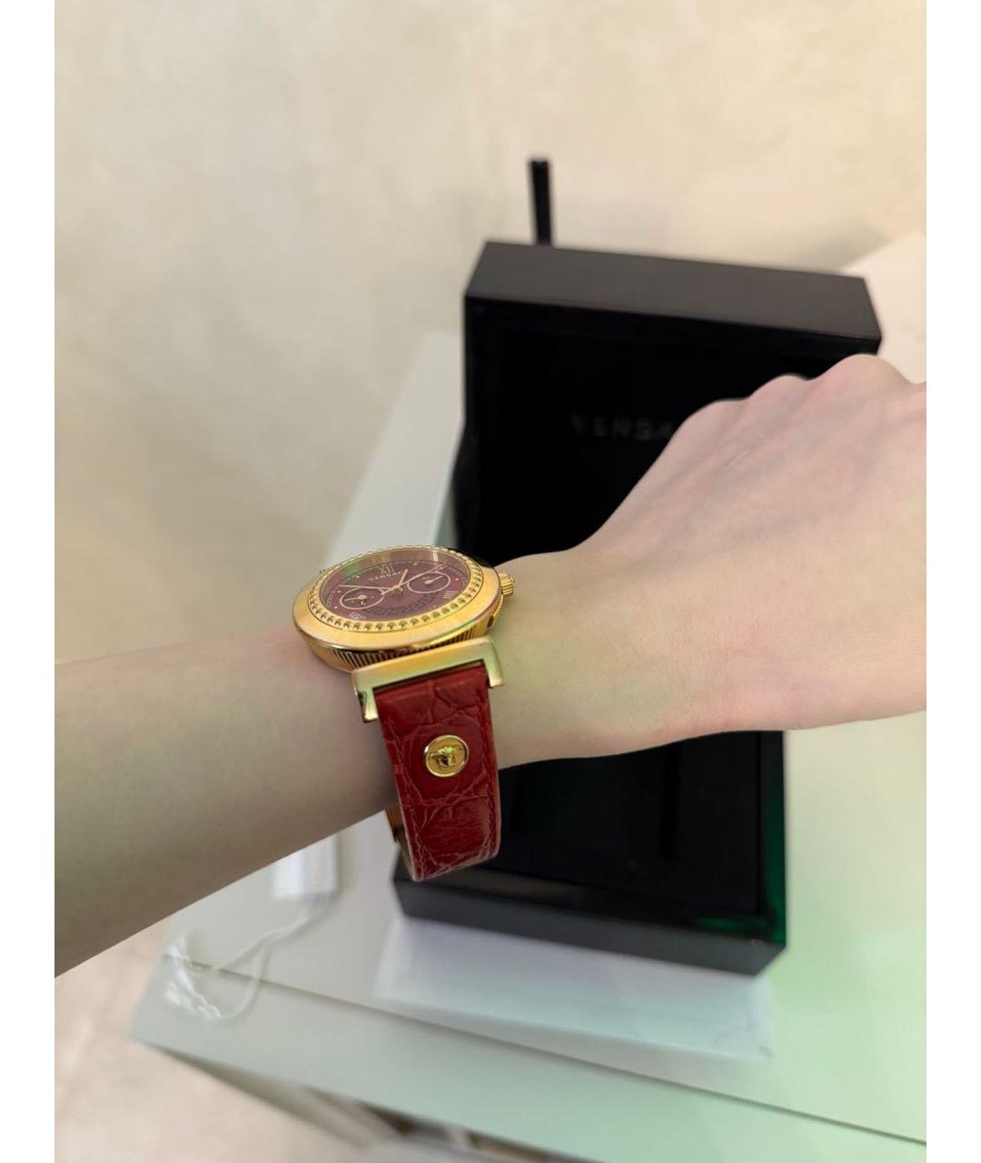 VERSACE Красные часы, фото 4