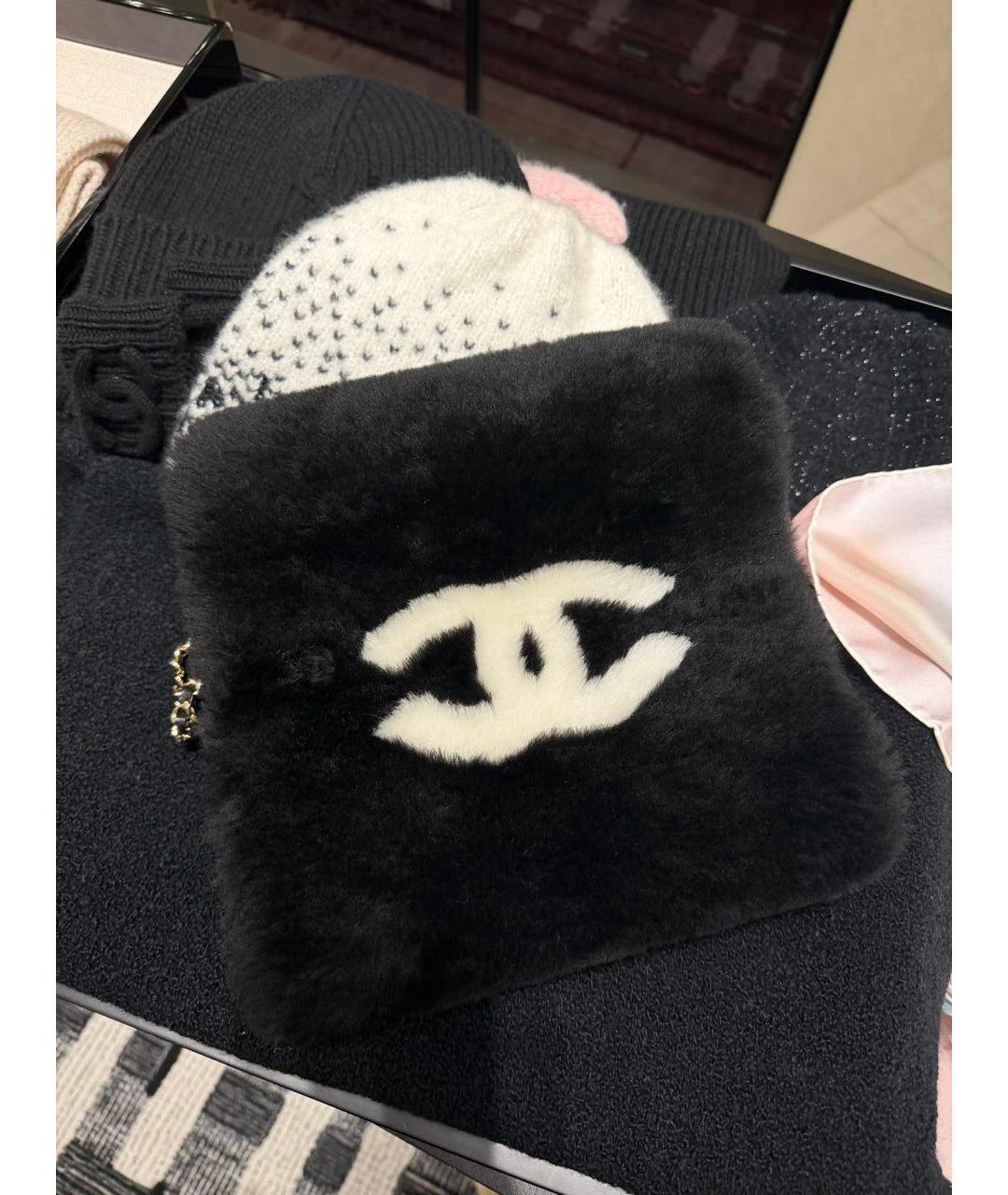 CHANEL Черные варежки, фото 4