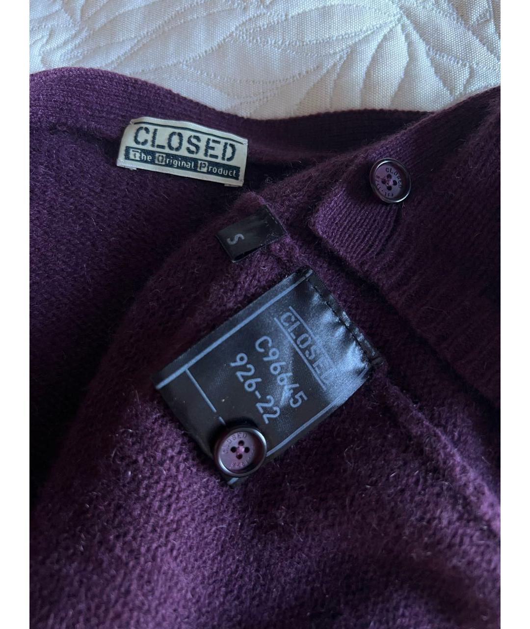CLOSED Бордовый кашемировый кардиган, фото 3