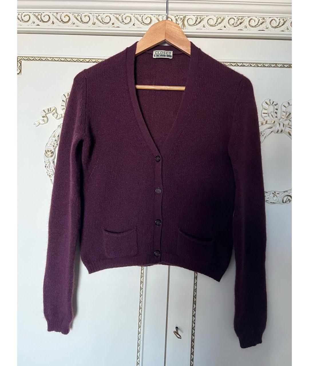 CLOSED Бордовый кашемировый кардиган, фото 9