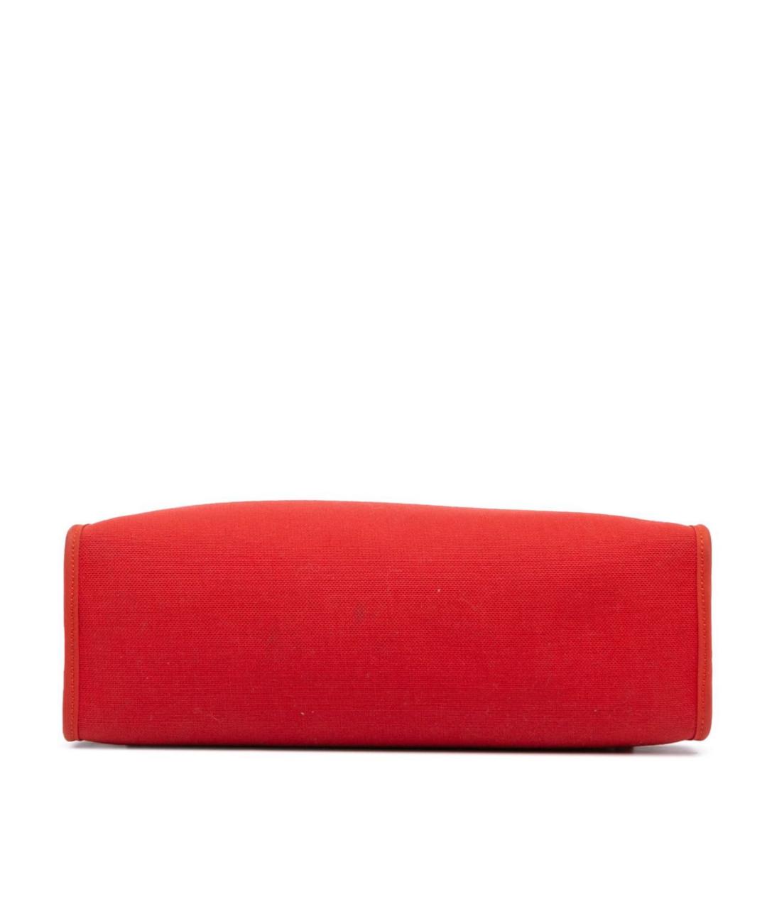 HERMES Красная кожаная сумка с короткими ручками, фото 3