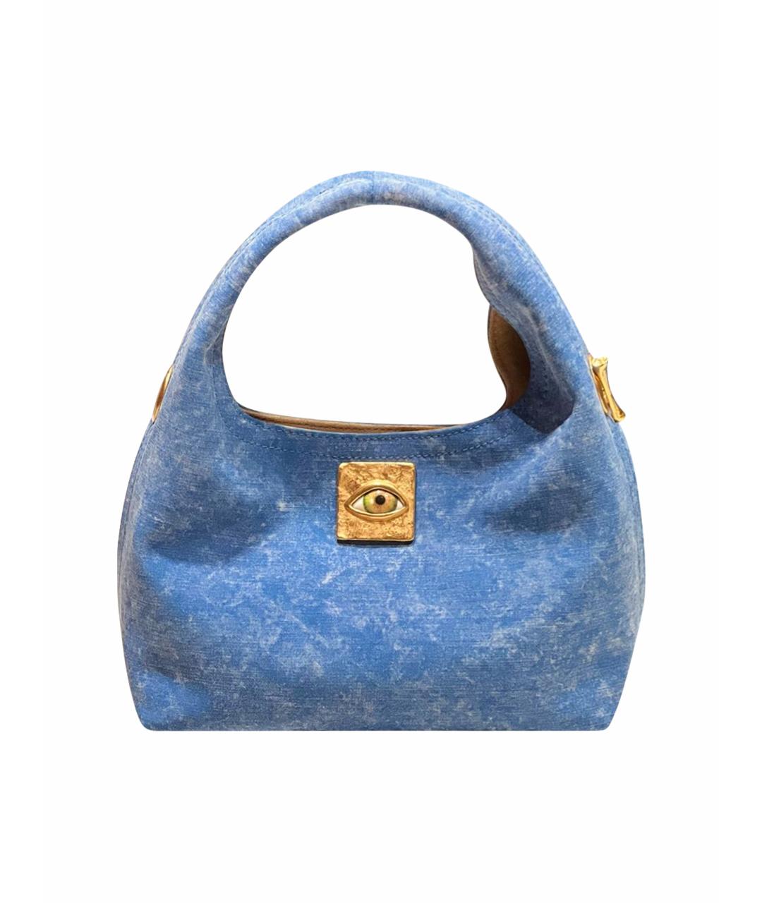 SCHIAPARELLI Синяя замшевая сумка с короткими ручками, фото 1