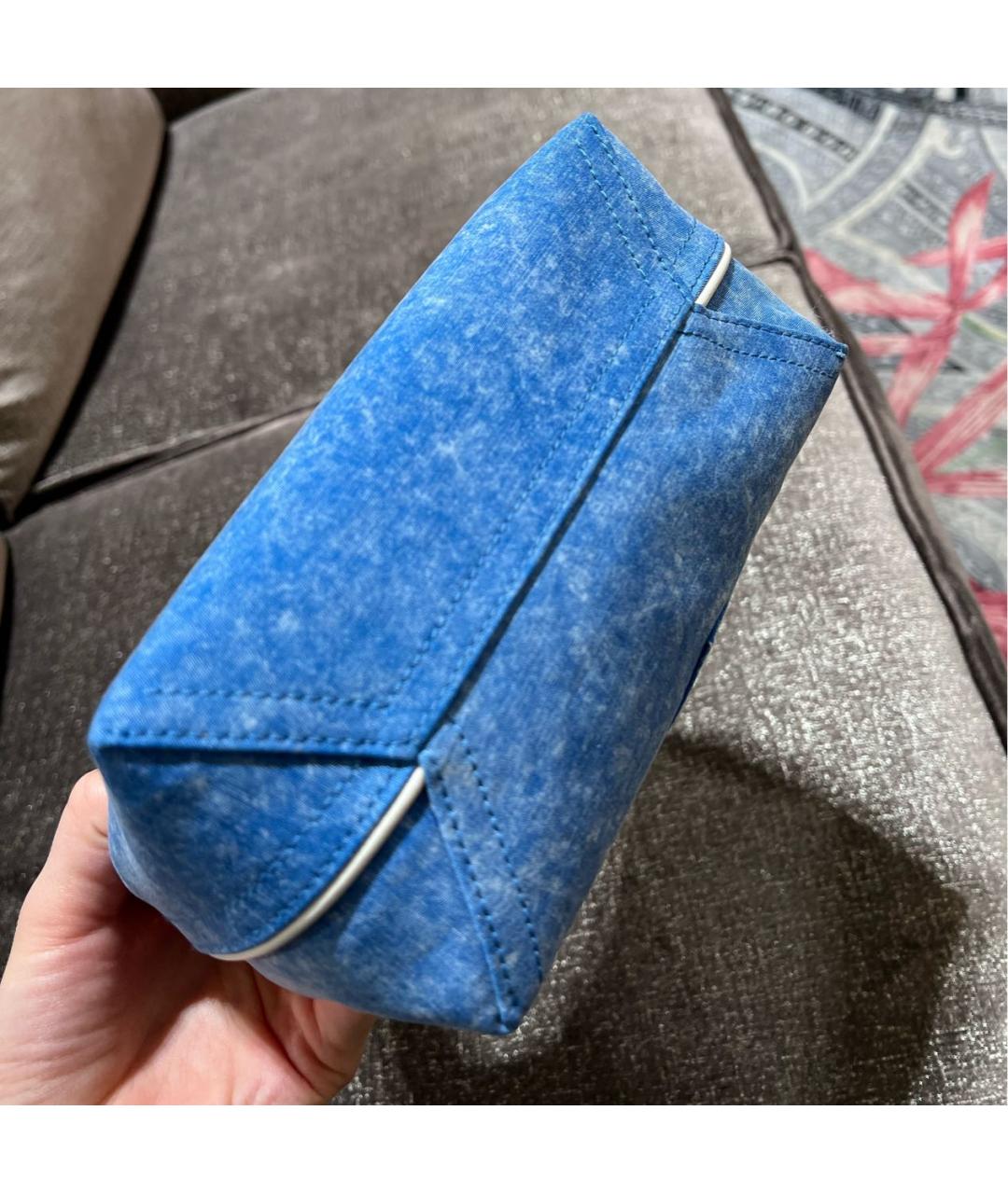 SCHIAPARELLI Синяя замшевая сумка с короткими ручками, фото 8