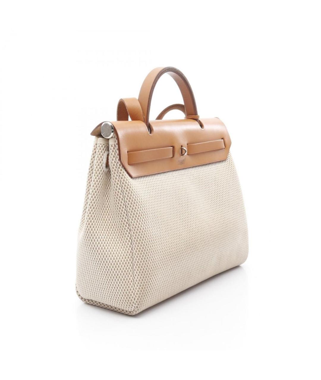 HERMES Бежевая сумка с короткими ручками, фото 2