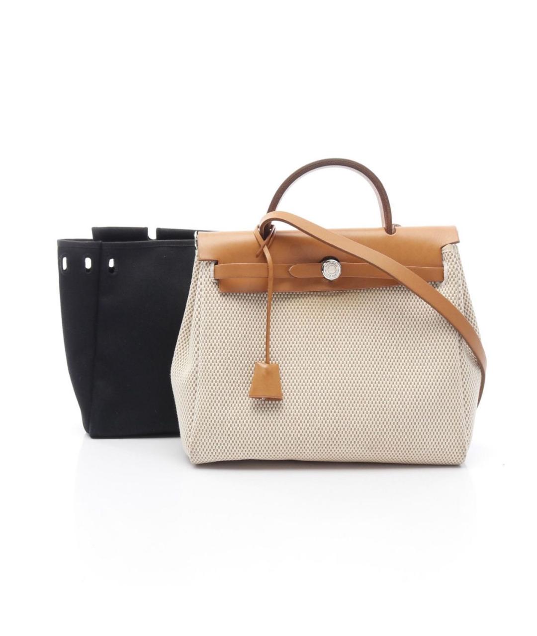 HERMES Бежевая сумка с короткими ручками, фото 9