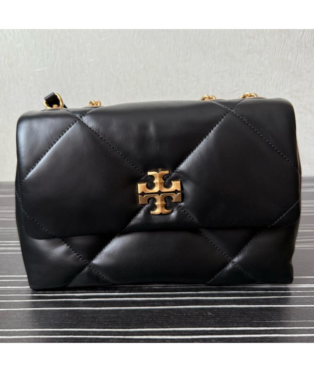 TORY BURCH Черная кожаная сумка через плечо, фото 7
