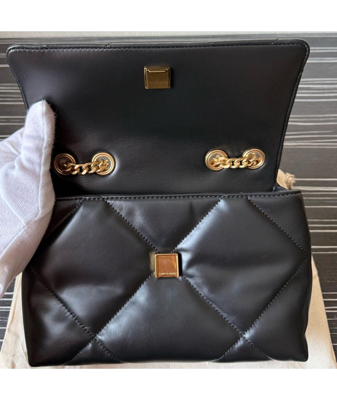 TORY BURCH Черная кожаная сумка через плечо, фото 6