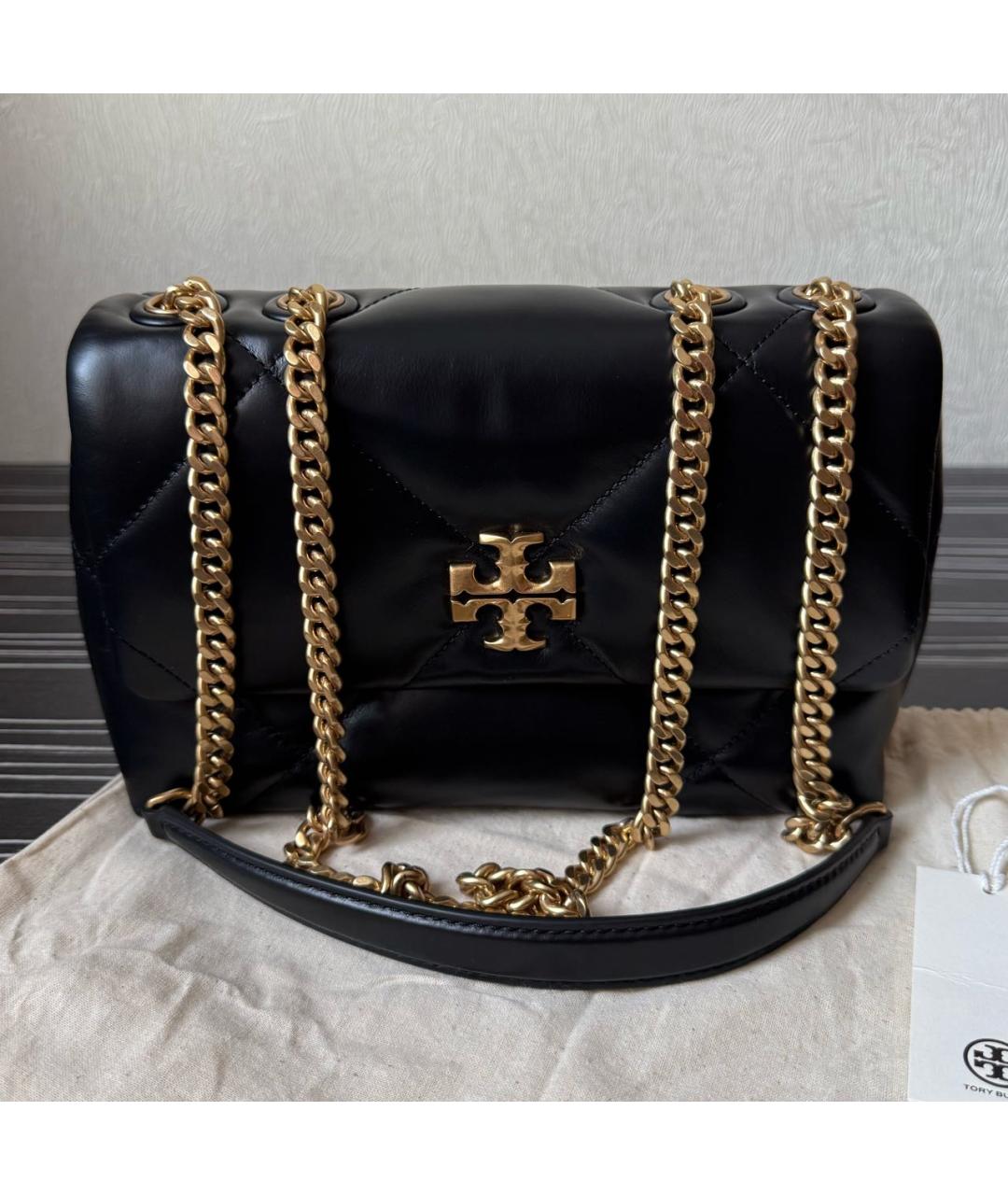 TORY BURCH Черная кожаная сумка через плечо, фото 5