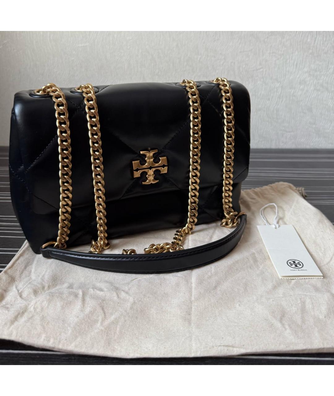 TORY BURCH Черная кожаная сумка через плечо, фото 4