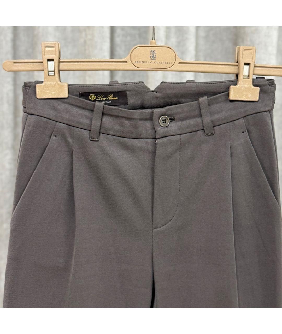 LORO PIANA Бежевые хлопковые брюки узкие, фото 4