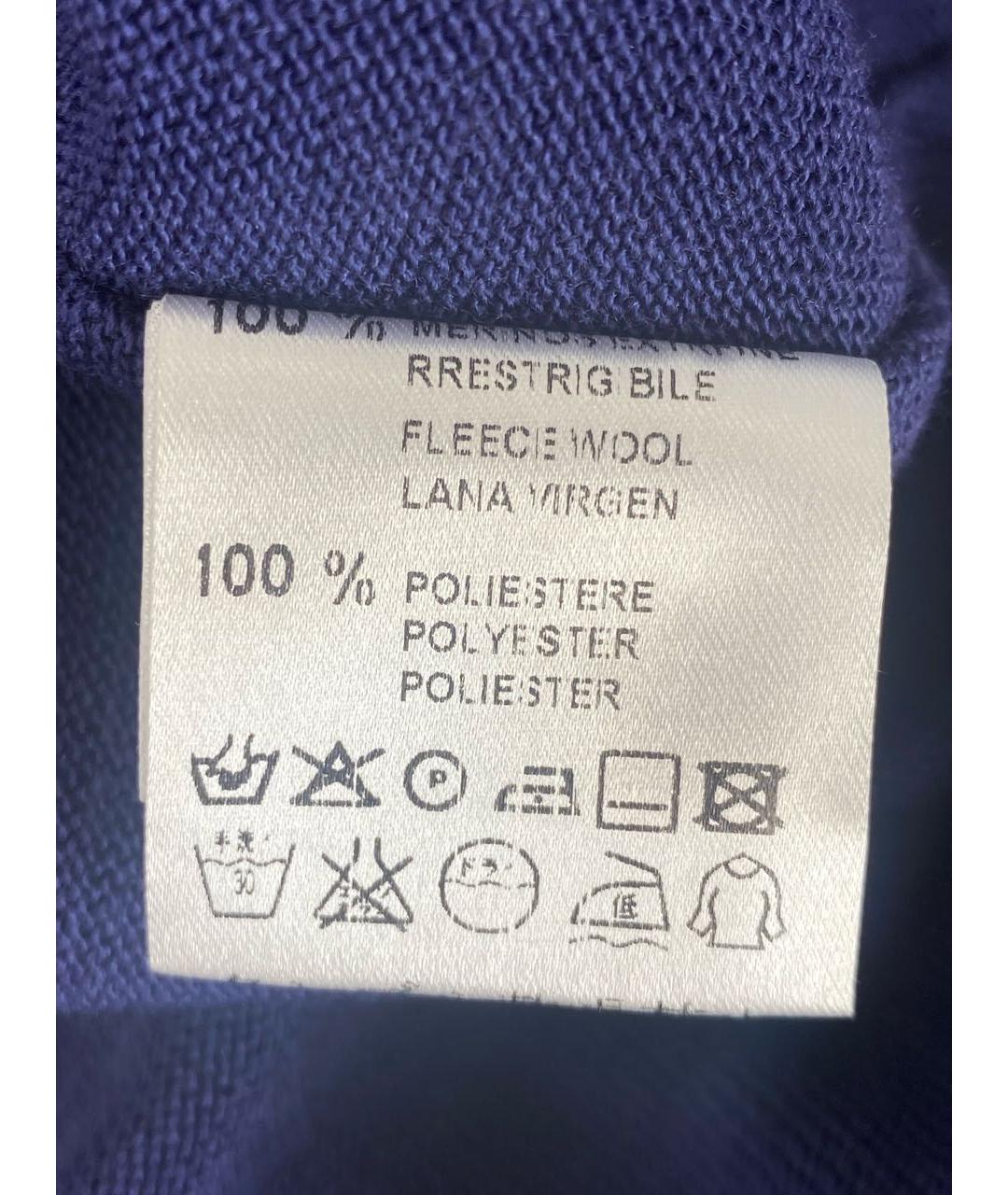 LIVIANA CONTI Темно-синее шерстяное повседневное платье, фото 7