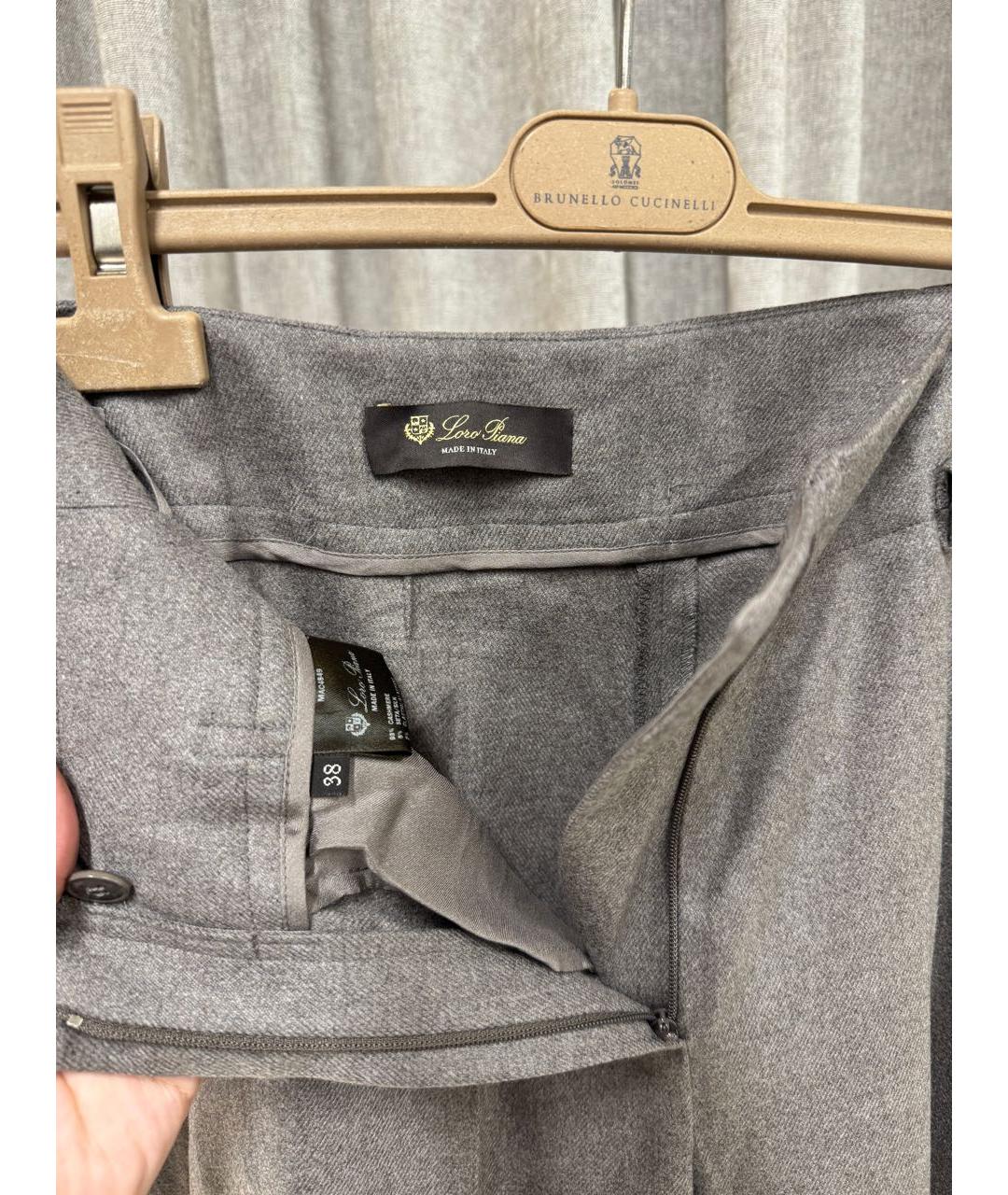 LORO PIANA Бежевые кашемировые капри, фото 3