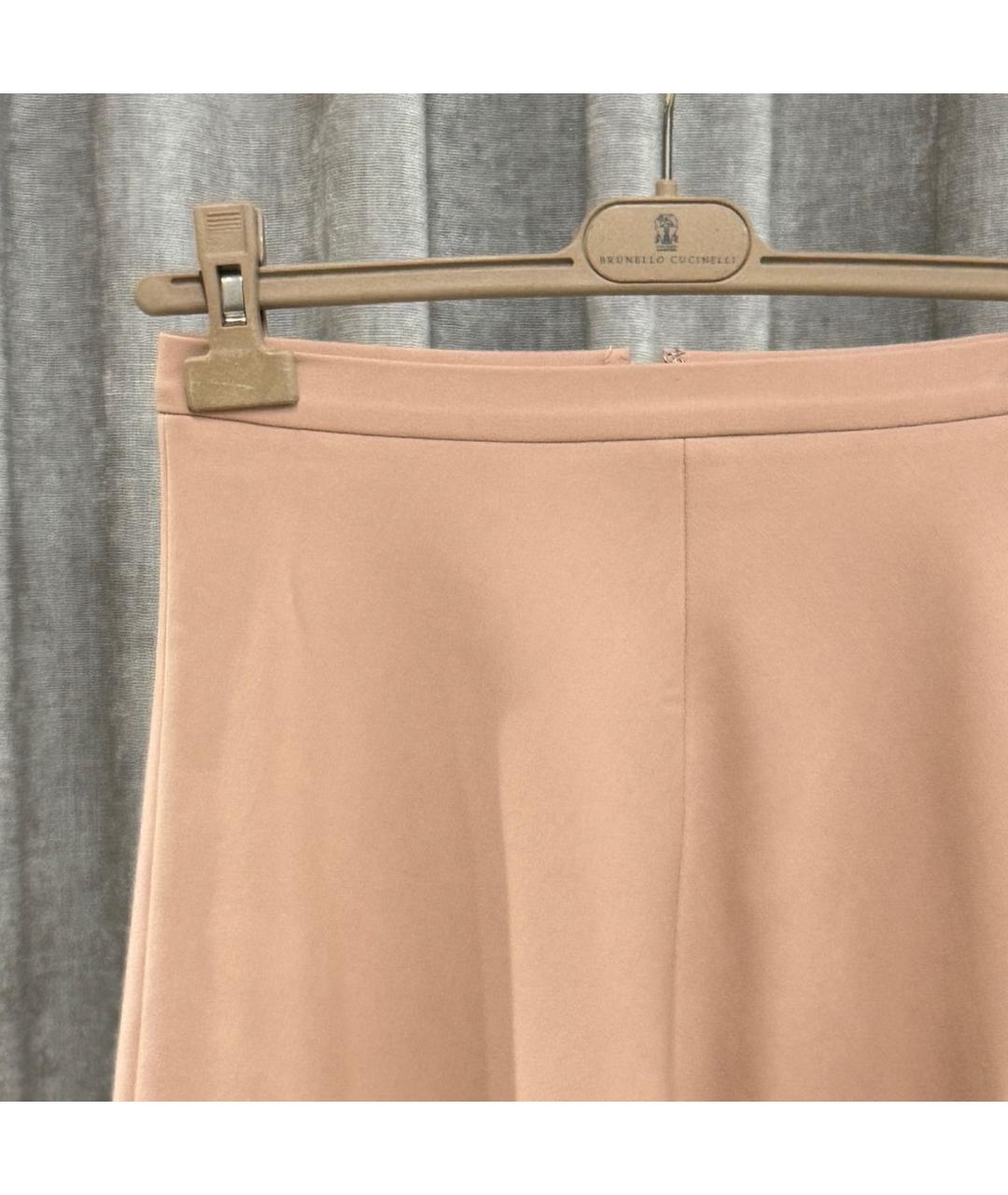 RED VALENTINO Розовая шерстяная юбка миди, фото 4