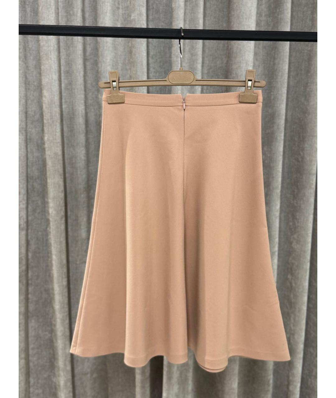 RED VALENTINO Розовая шерстяная юбка миди, фото 2