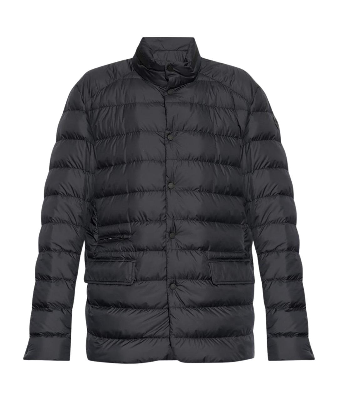 MONCLER Темно-синий полиэстеровый пуховик, фото 1