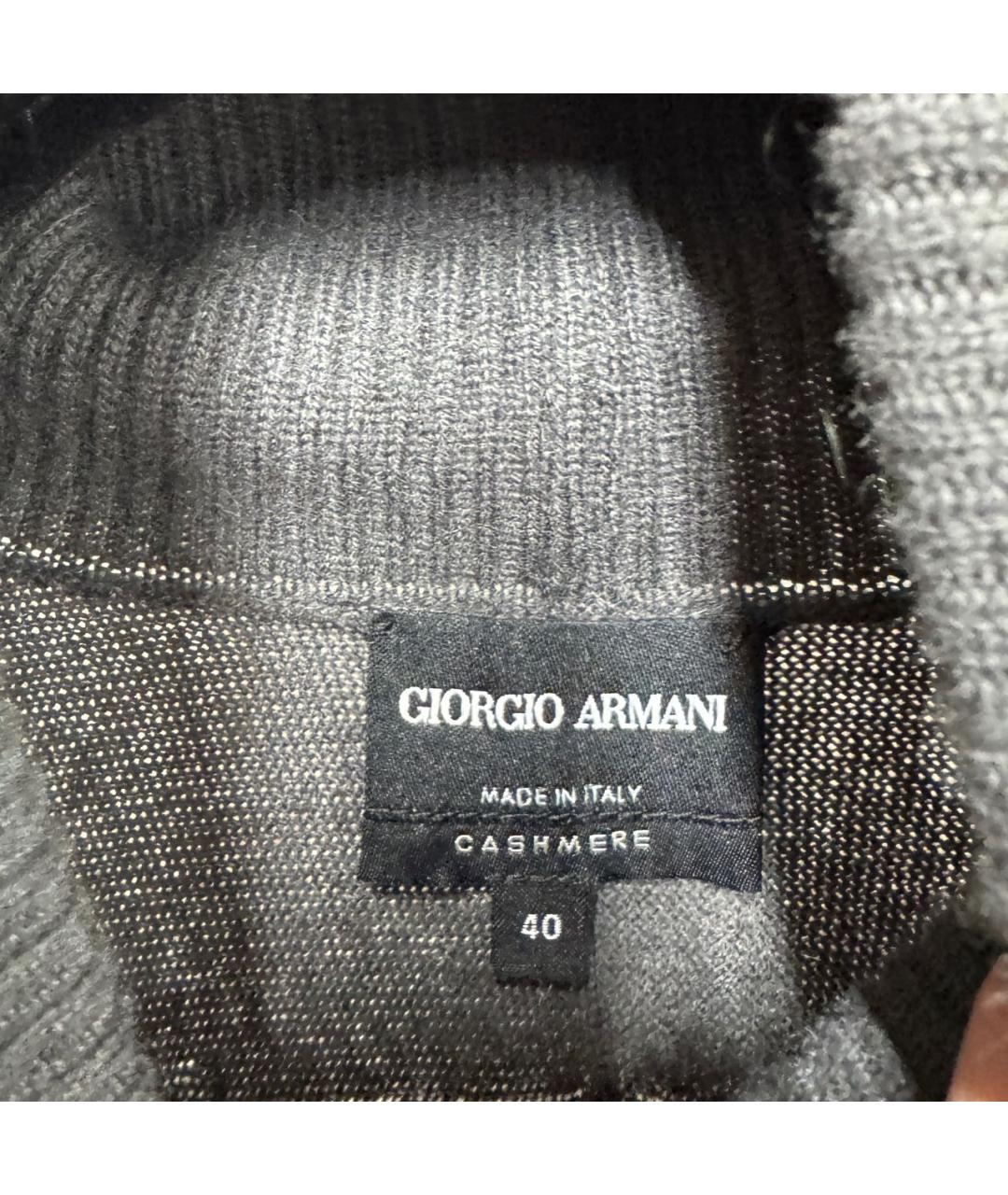 GIORGIO ARMANI Антрацитовый кашемировый джемпер / свитер, фото 3