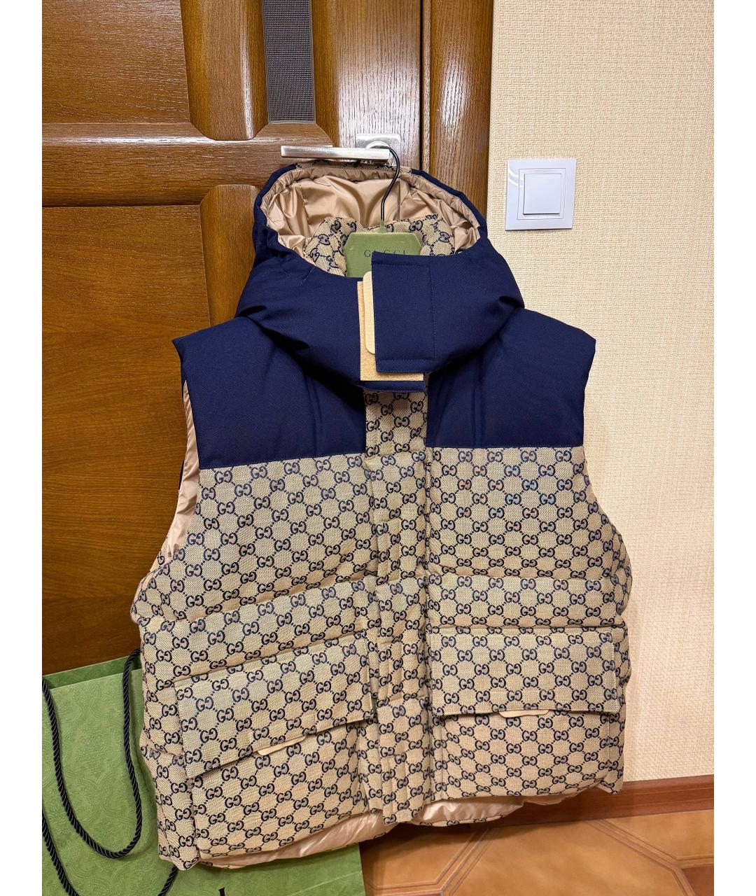 GUCCI Бежевый хлопковый жилет, фото 8