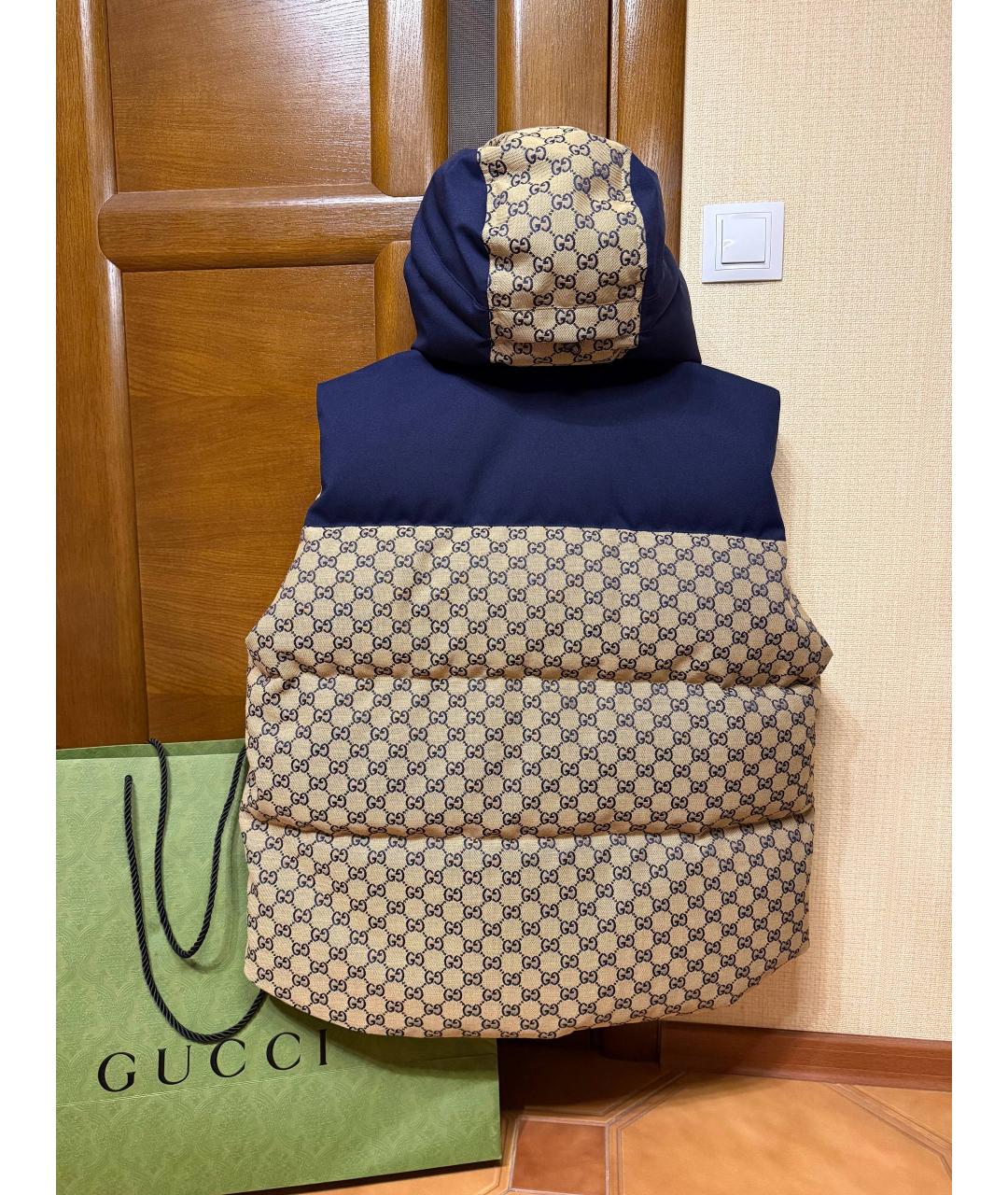 GUCCI Бежевый хлопковый жилет, фото 2