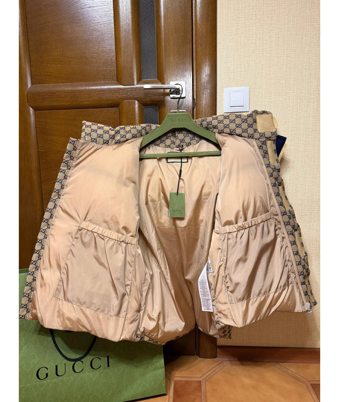 GUCCI Бежевый хлопковый жилет, фото 5