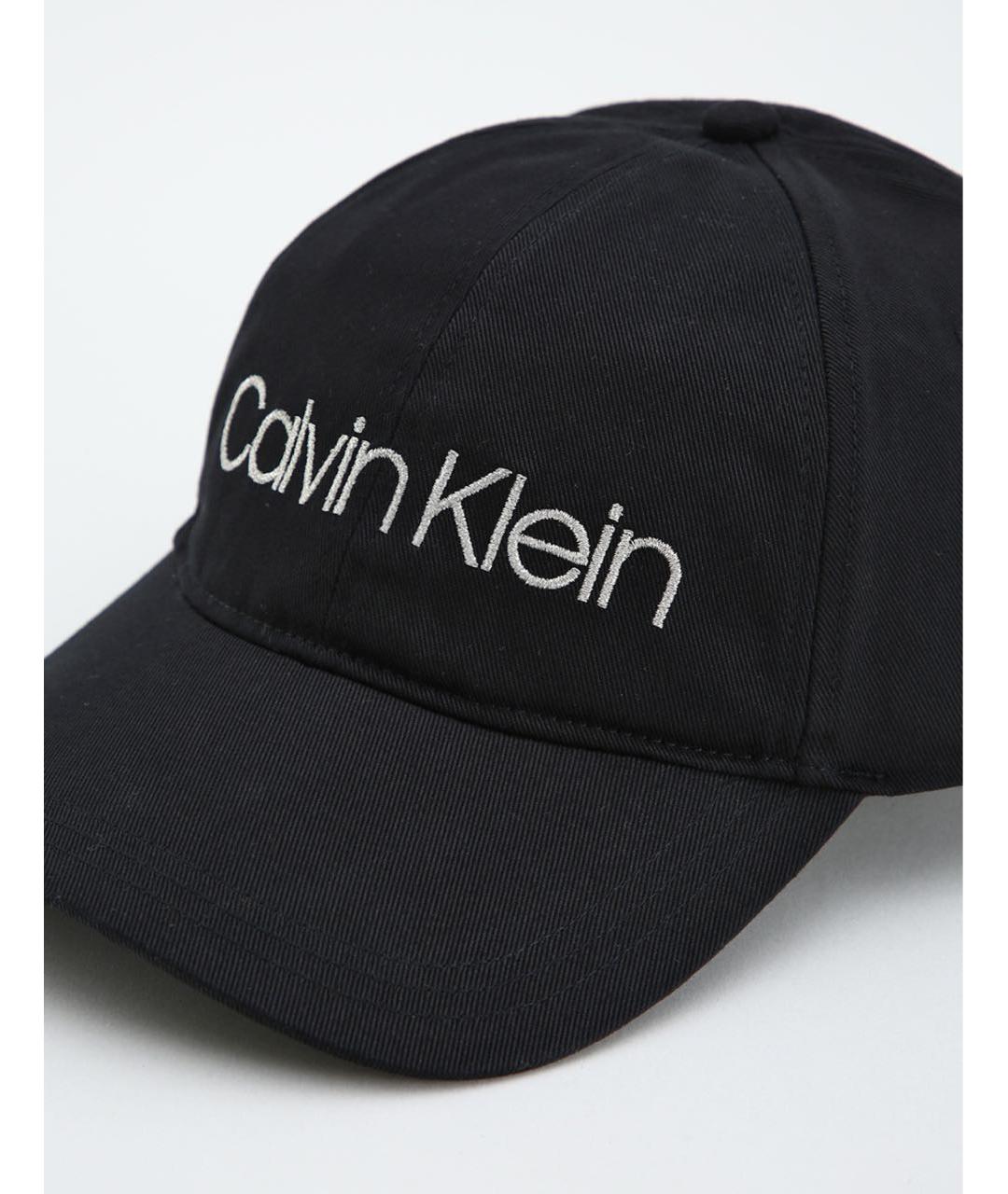 CALVIN KLEIN Черная хлопковая кепка, фото 2