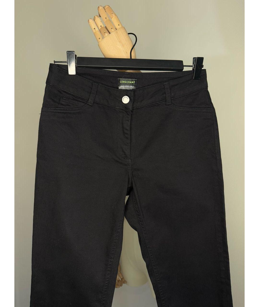 LONGCHAMP Черные хлопковые джинсы слим, фото 6