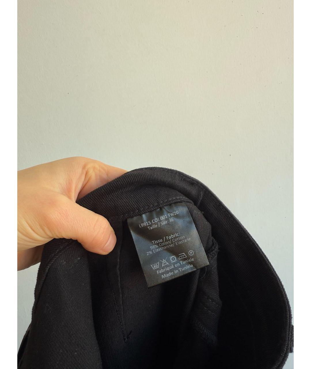 LONGCHAMP Черные хлопковые джинсы слим, фото 4