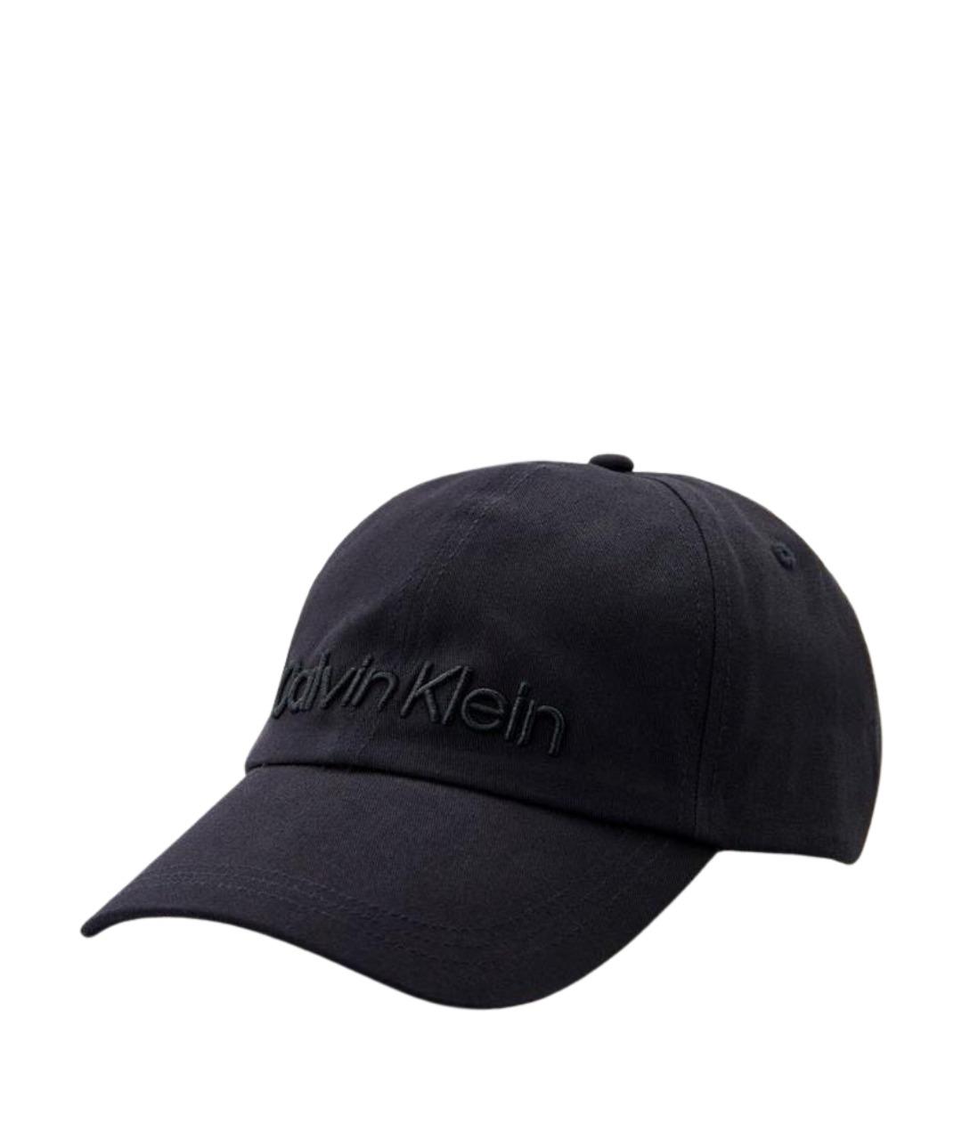 CALVIN KLEIN Черная хлопковая кепка/бейсболка, фото 1