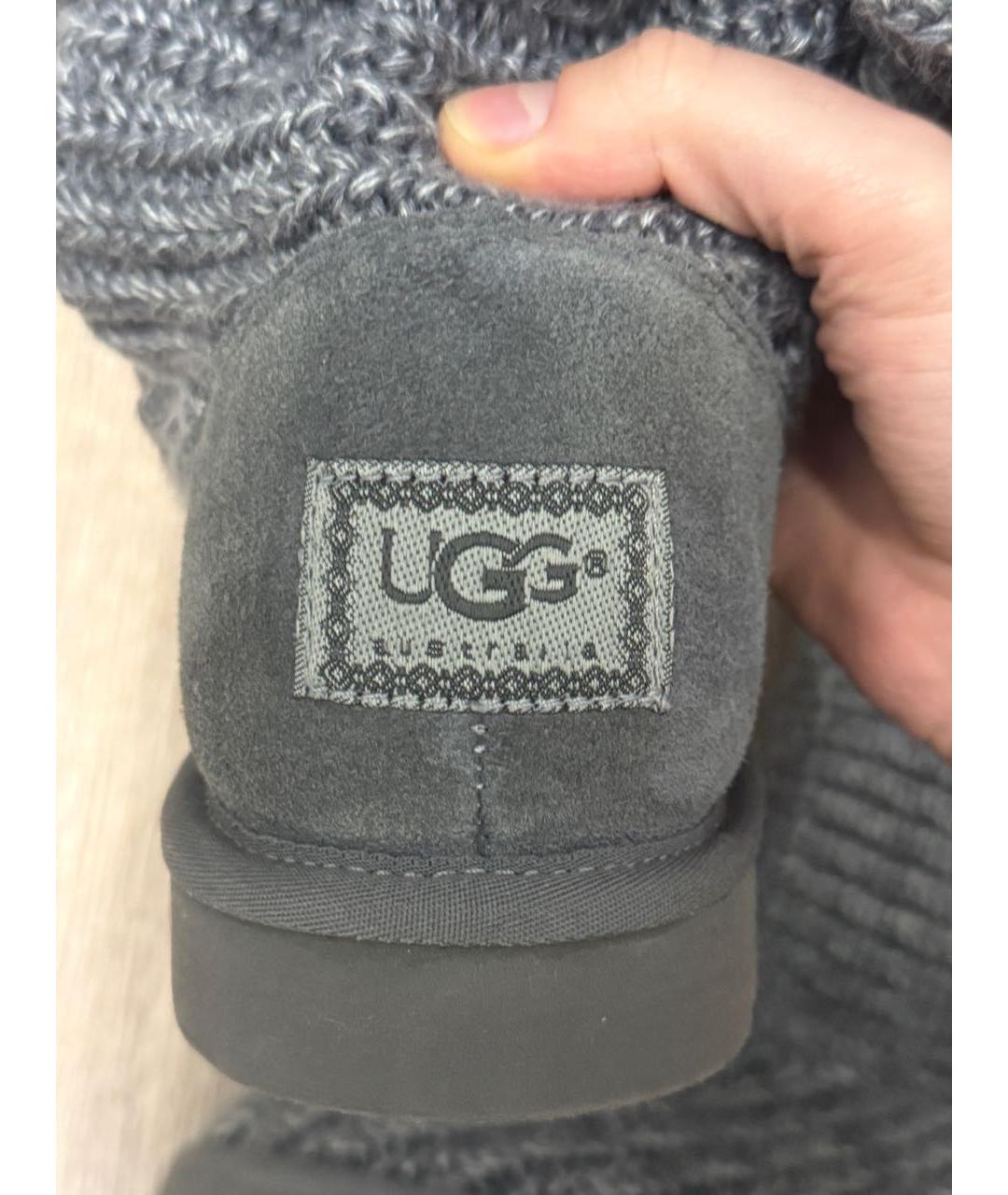 UGG AUSTRALIA Серые текстильные сапоги, фото 4
