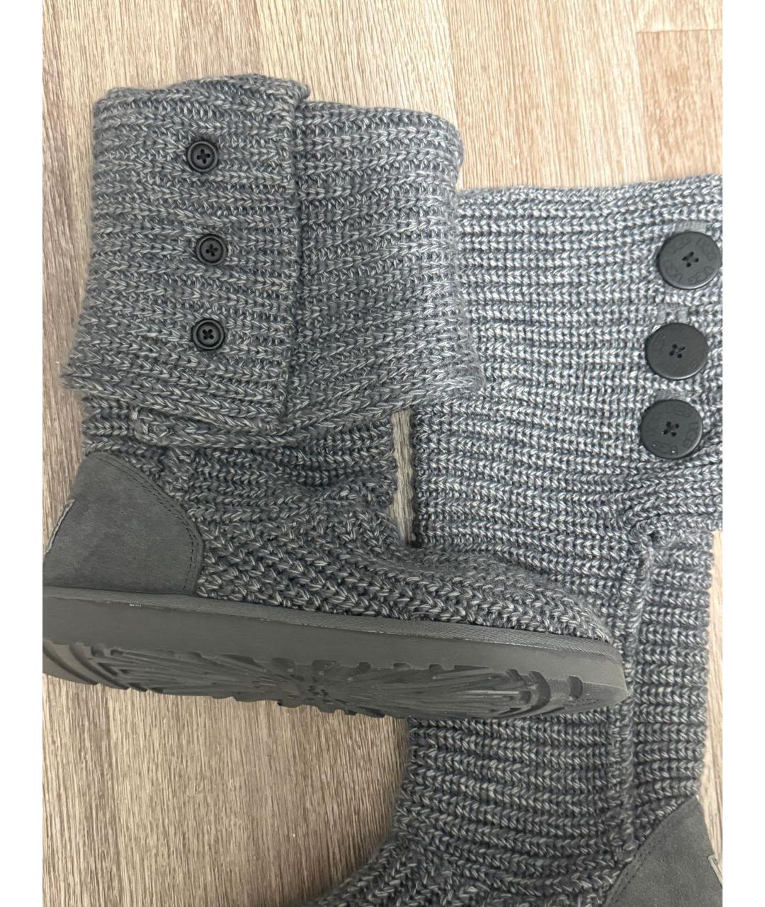 UGG AUSTRALIA Серые текстильные сапоги, фото 5