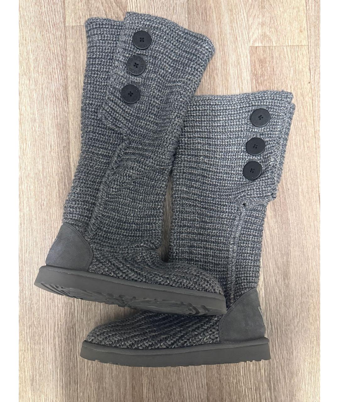 UGG AUSTRALIA Серые текстильные сапоги, фото 6