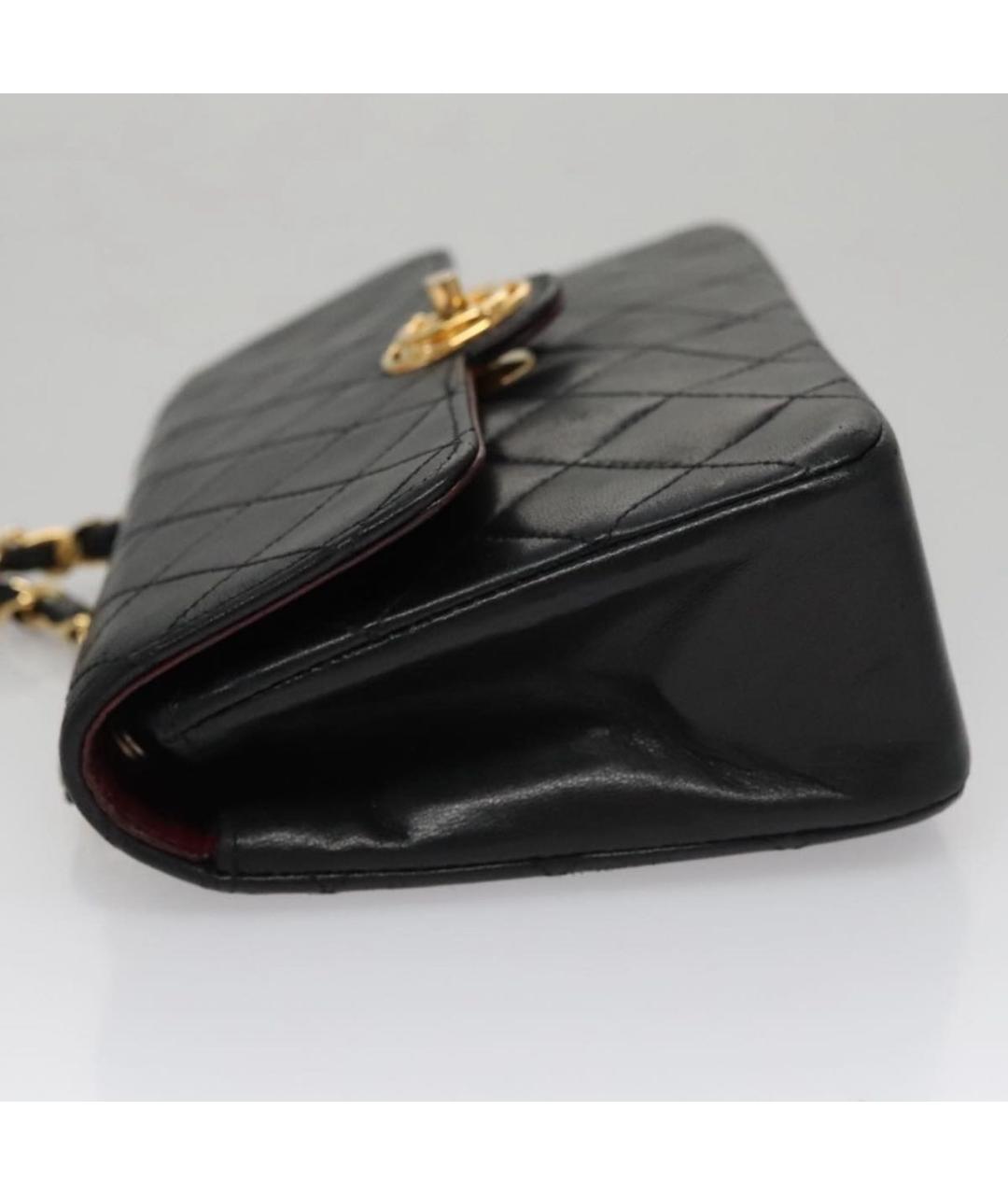 CHANEL Черная кожаная сумка через плечо, фото 6