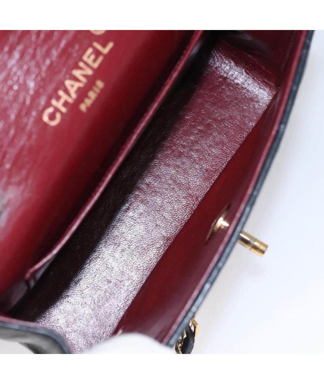 CHANEL Черная кожаная сумка через плечо, фото 7