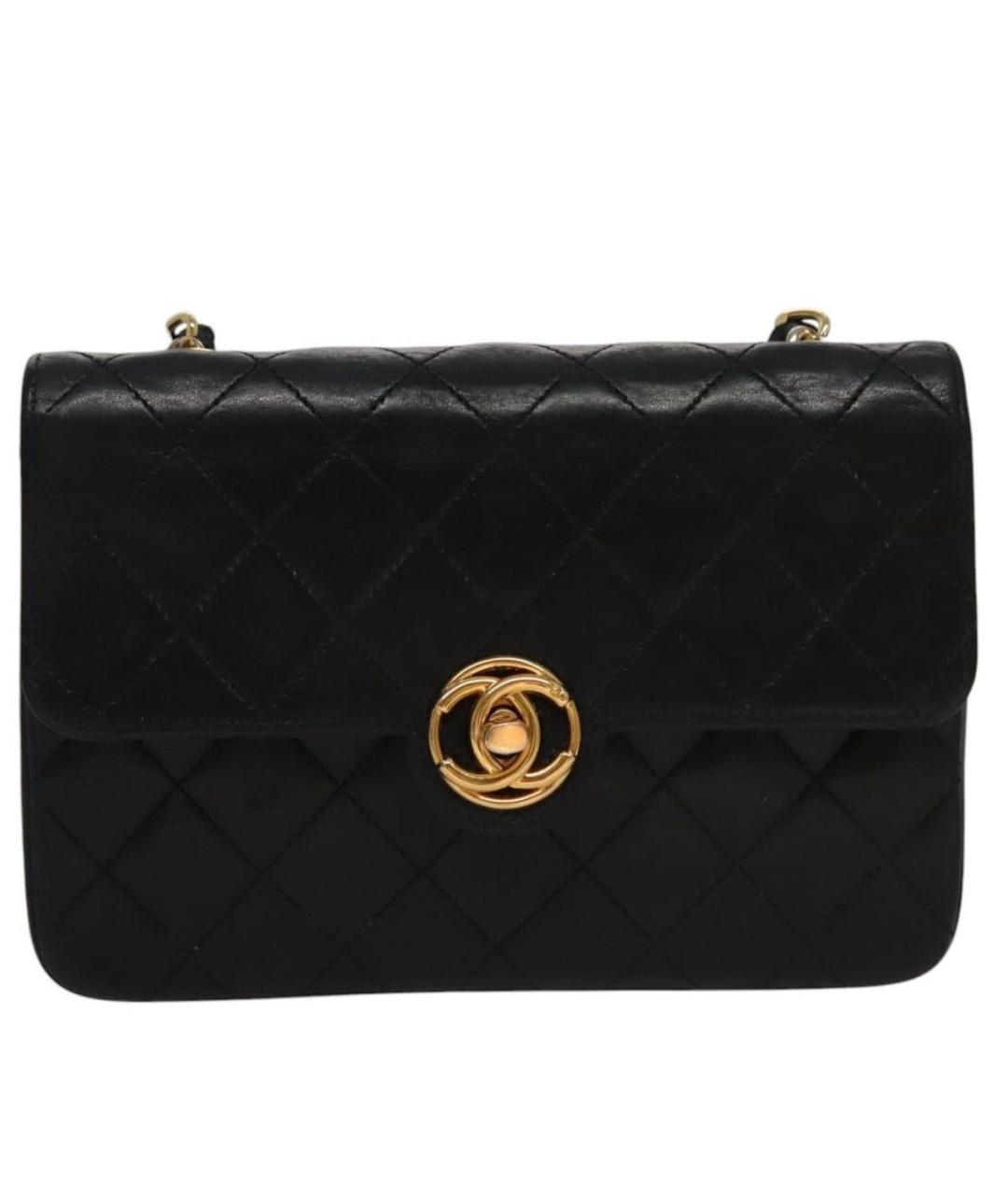 CHANEL Черная кожаная сумка через плечо, фото 9