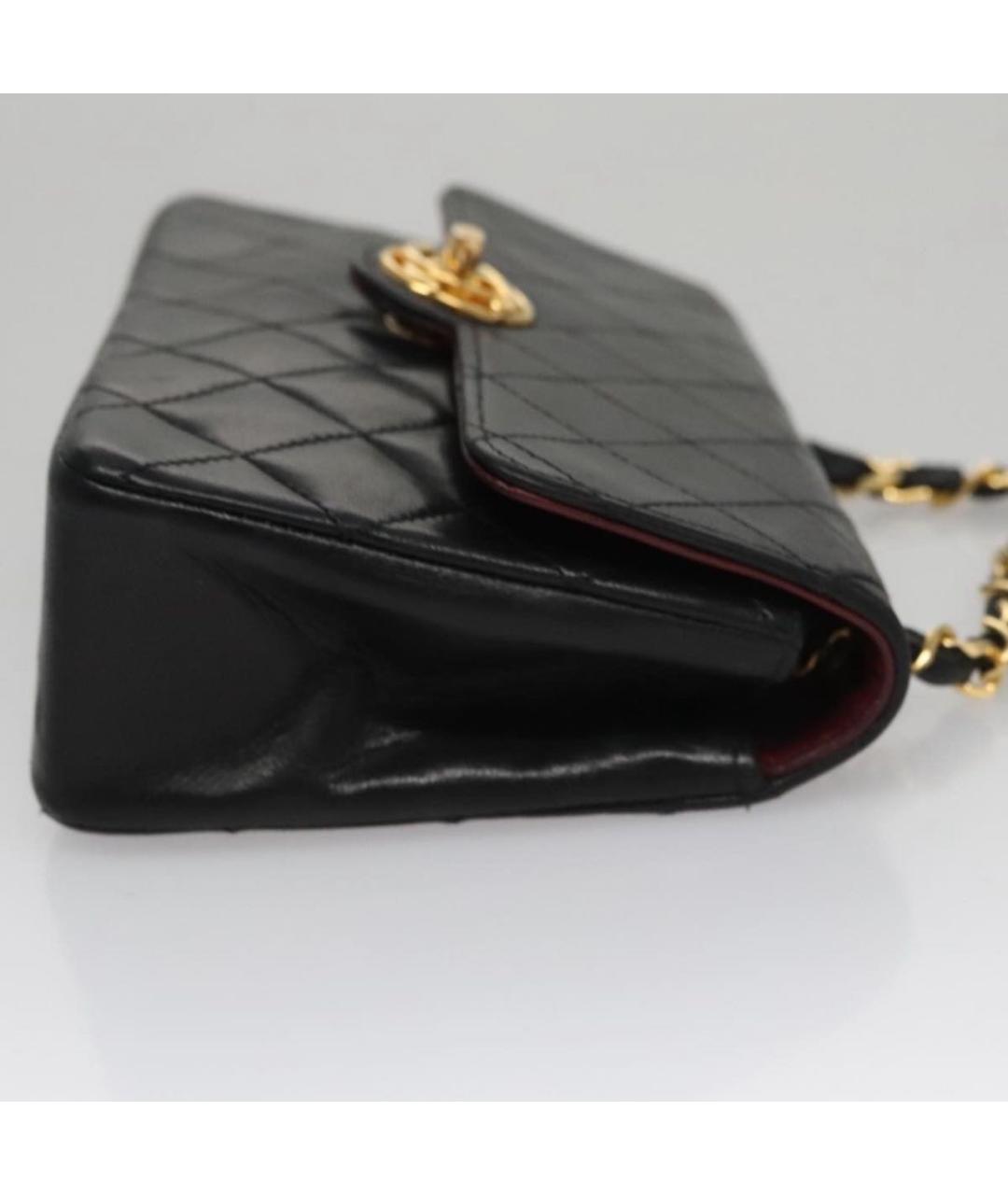 CHANEL Черная кожаная сумка через плечо, фото 5