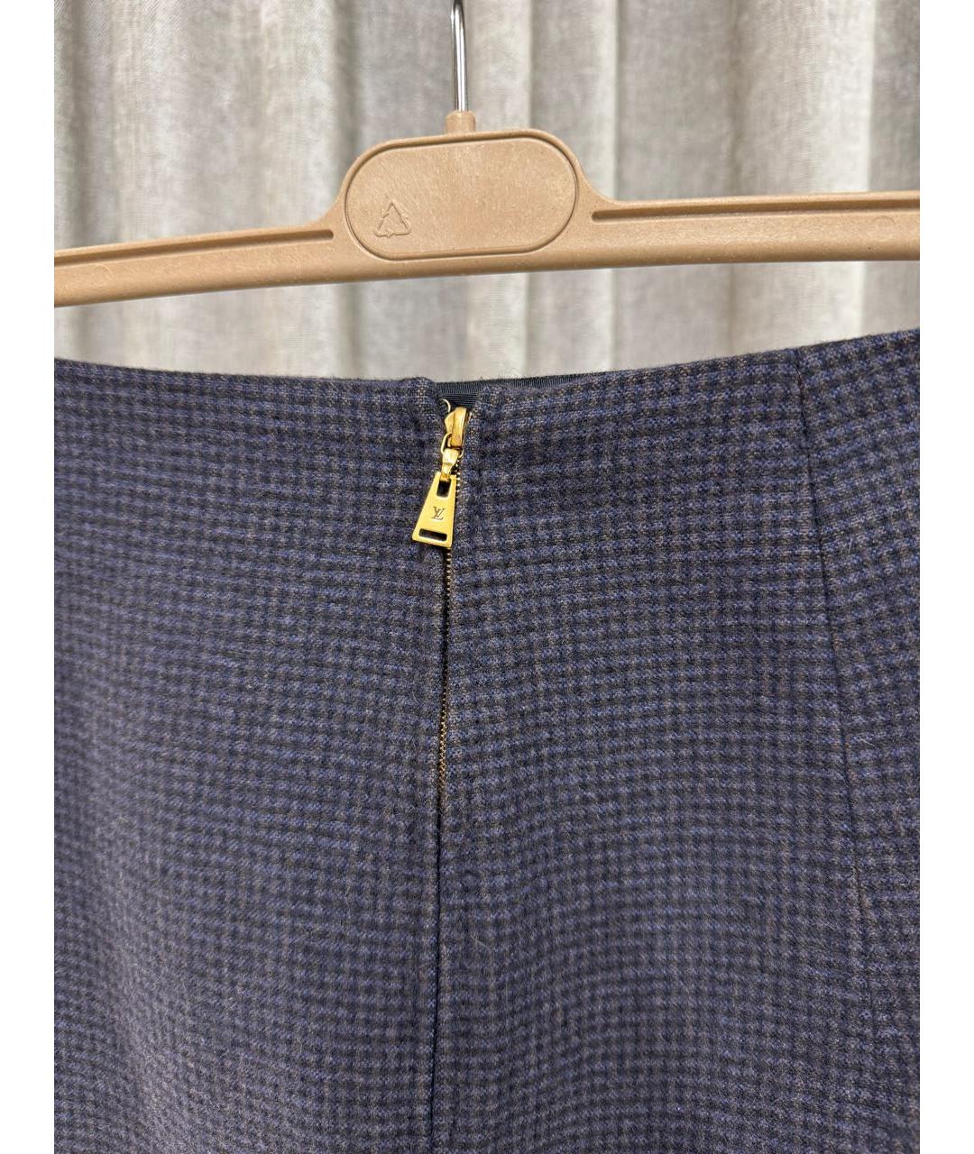 LOUIS VUITTON Мульти шерстяная юбка миди, фото 4