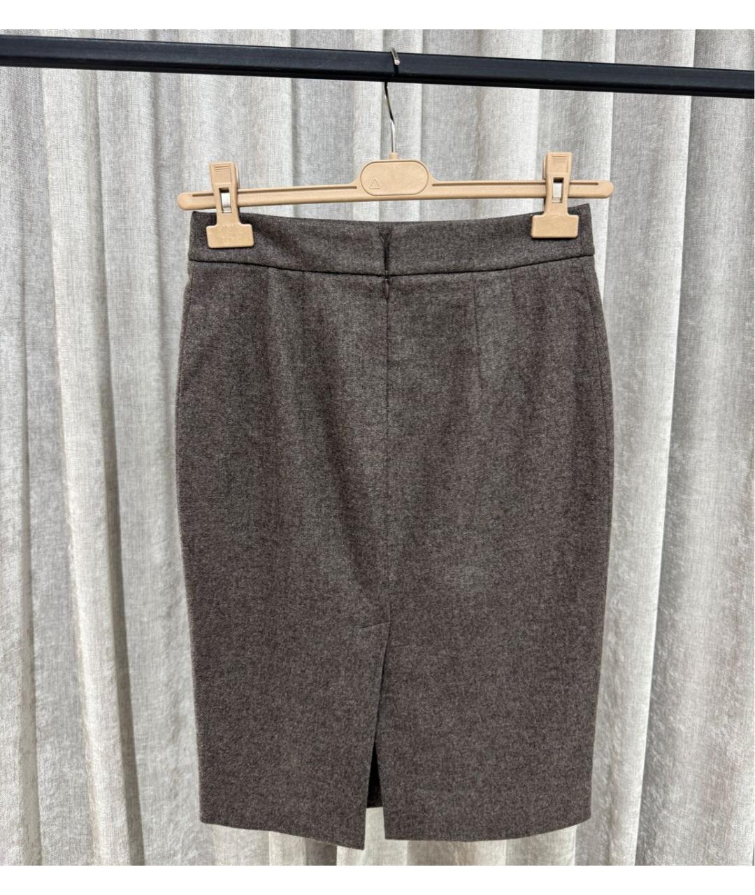 LORO PIANA Мульти шерстяная юбка миди, фото 2