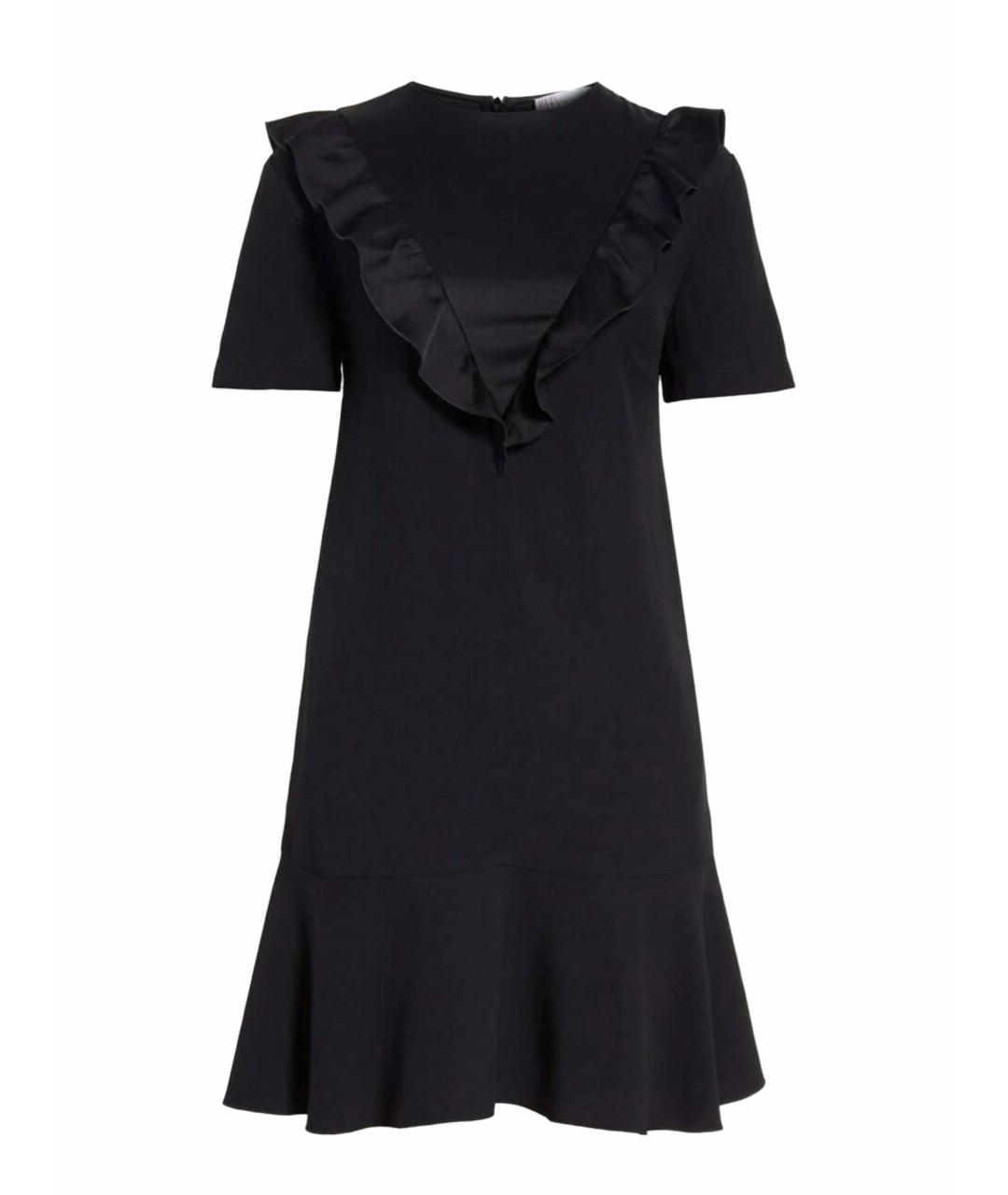 RED VALENTINO Черное ацетатное коктейльное платье, фото 1