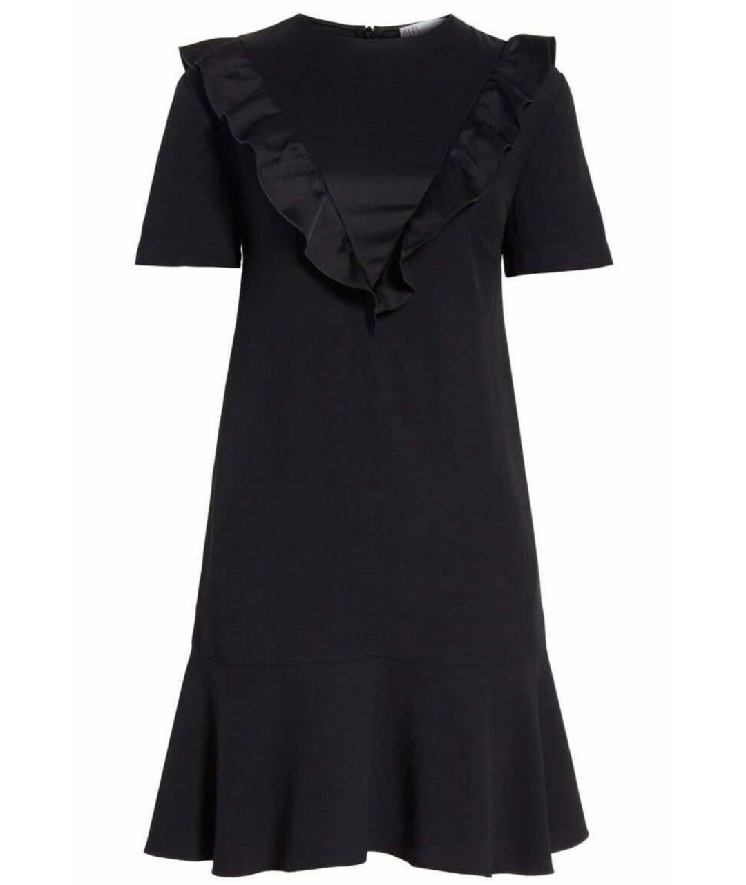 RED VALENTINO Черное ацетатное коктейльное платье, фото 6