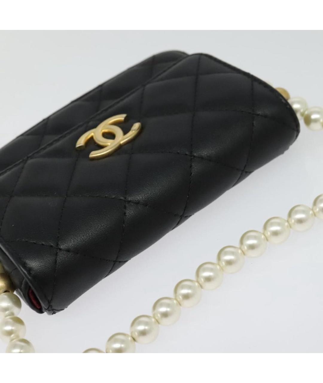 CHANEL Черная кожаная сумка через плечо, фото 7