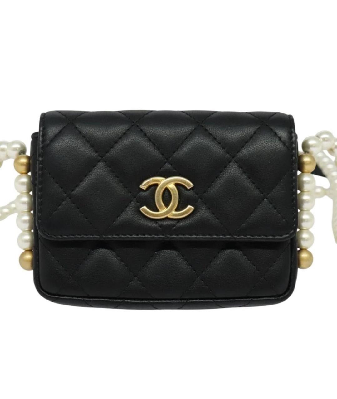 CHANEL Черная кожаная сумка через плечо, фото 9
