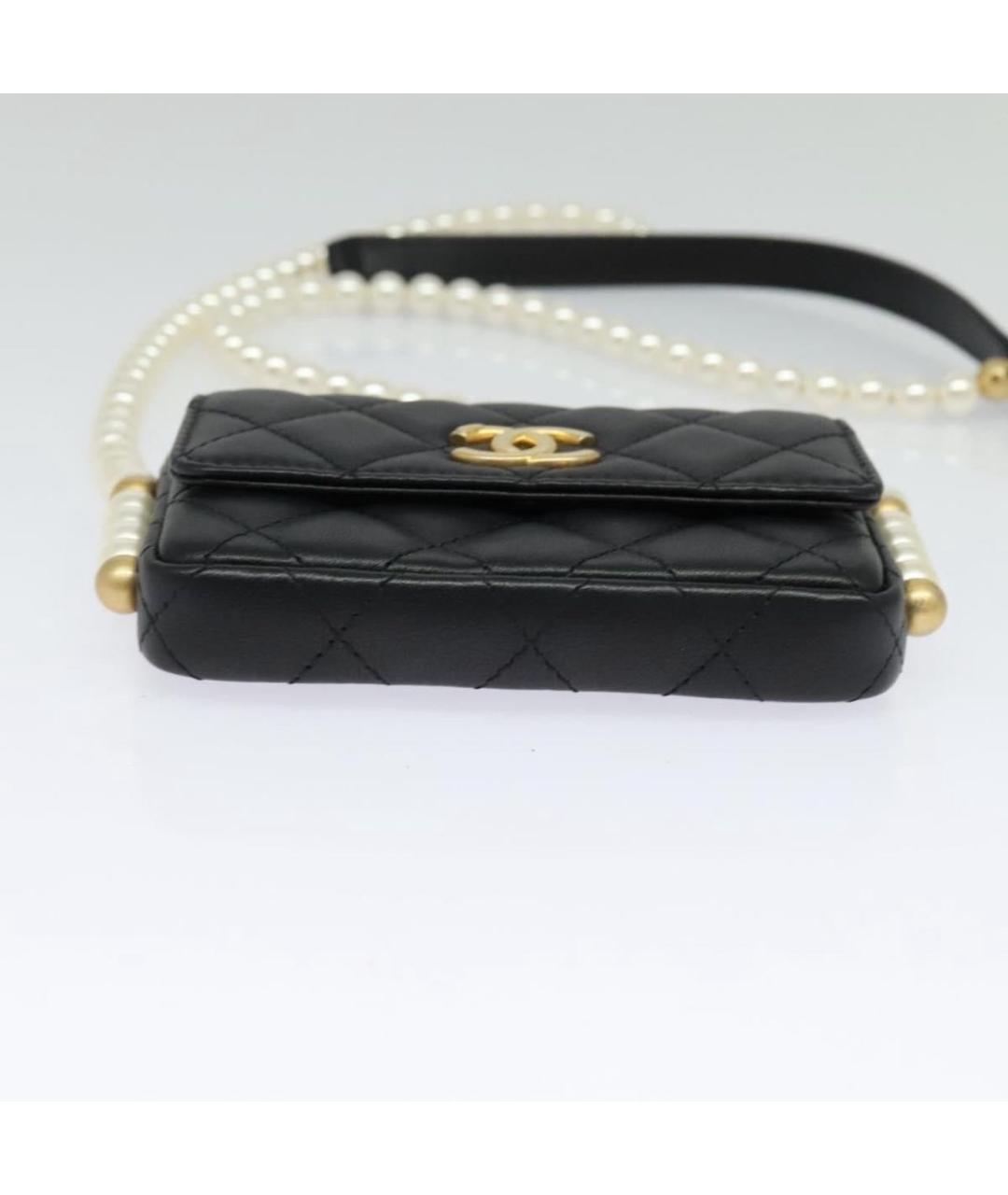 CHANEL Черная кожаная сумка через плечо, фото 5