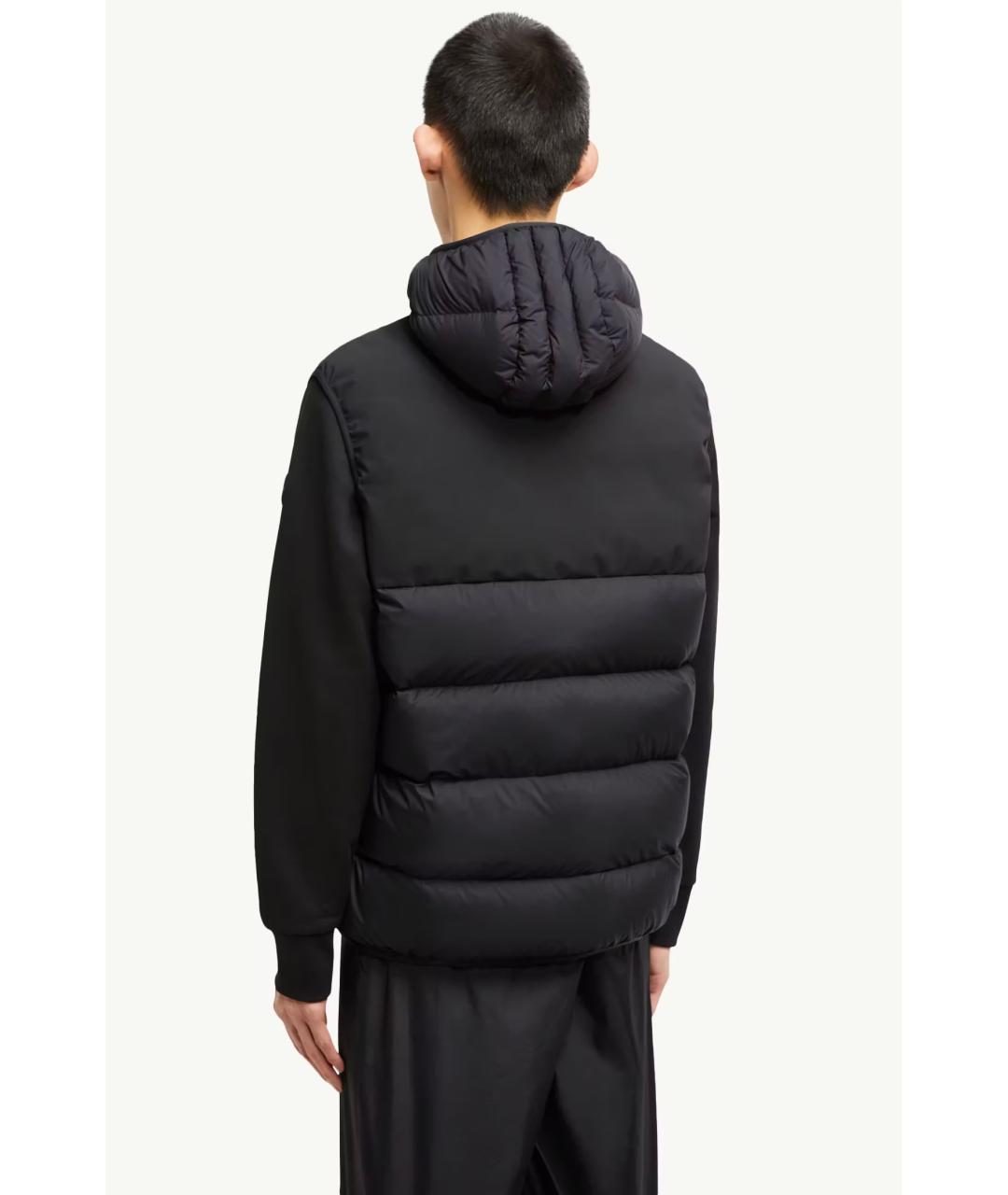 MONCLER Черный полиамидовый жилет, фото 8